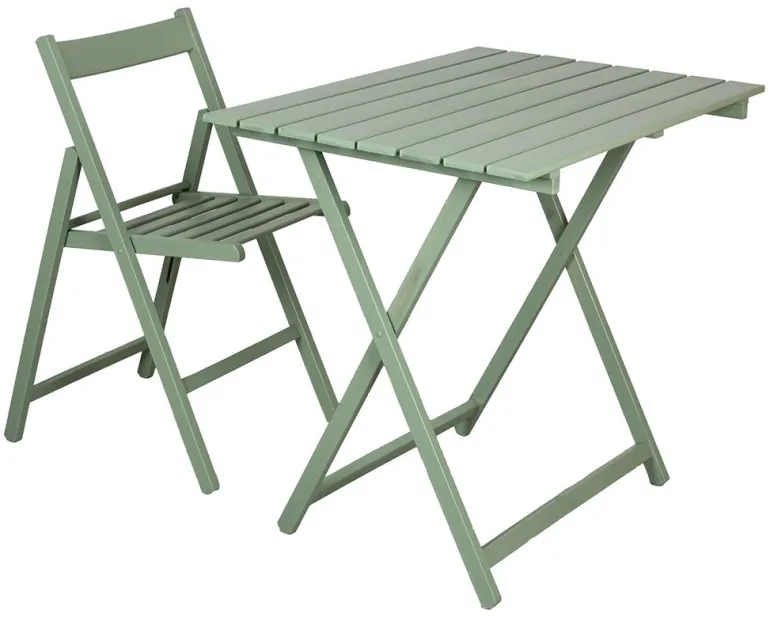 Chaise pliante en bois (Vert)