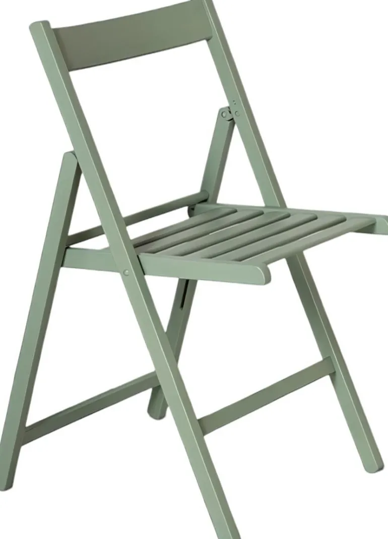 Chaise pliante en bois (Vert)