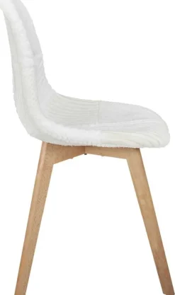 Chaise scandinave patchwork blanc