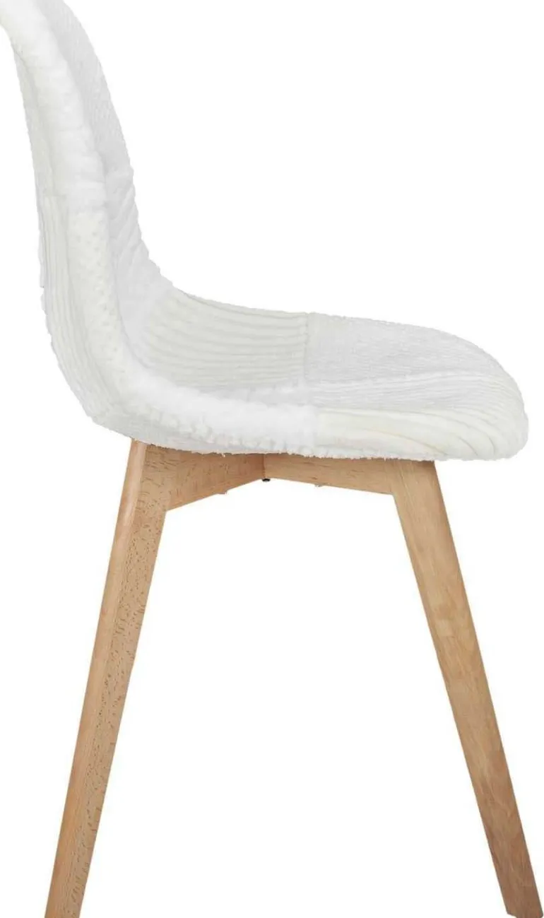 Chaise scandinave patchwork blanc
