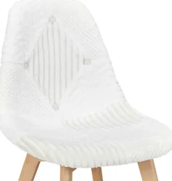 Chaise scandinave patchwork blanc