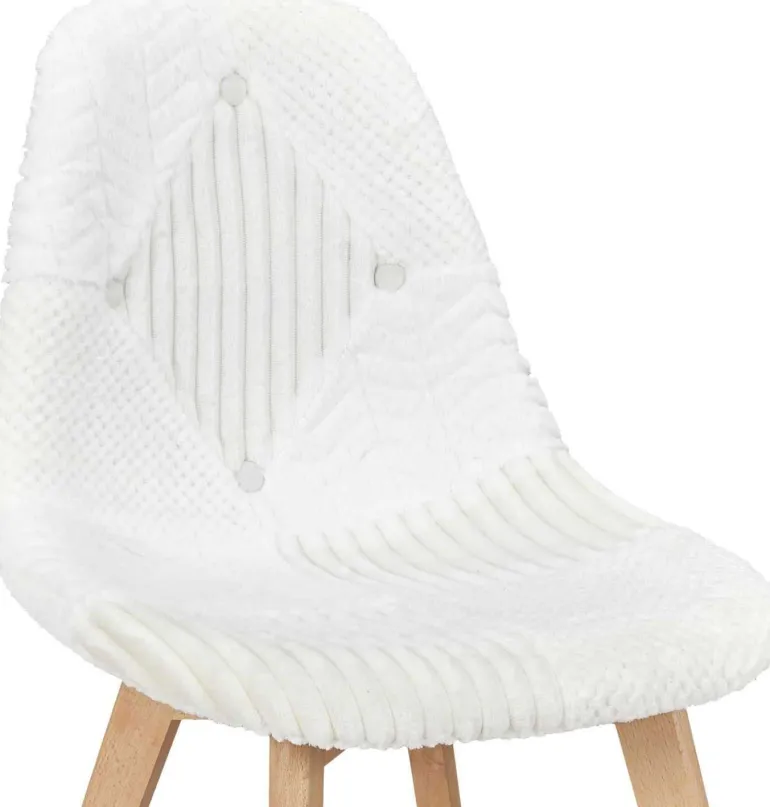Chaise scandinave patchwork blanc