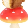 Champignon amanite en polyrésine (Amanite avec écureuil)
