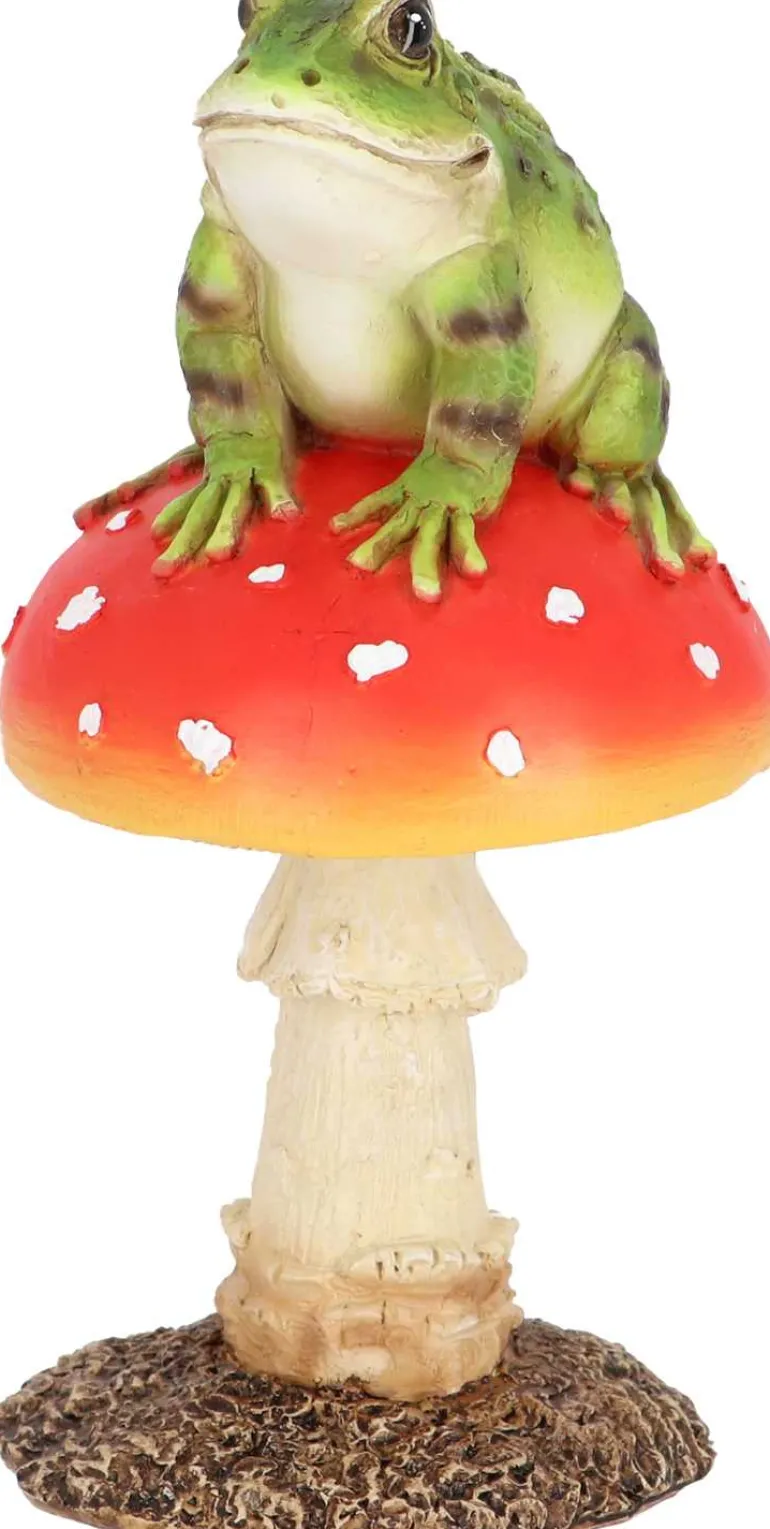 Champignon amanite en polyrésine (Amanite avec grenouille)