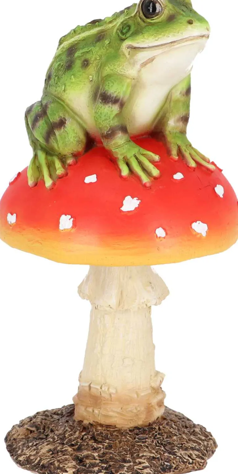 Champignon amanite en polyrésine (Amanite avec grenouille)