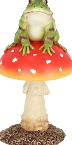 Champignon amanite en polyrésine (Amanite avec grenouille)