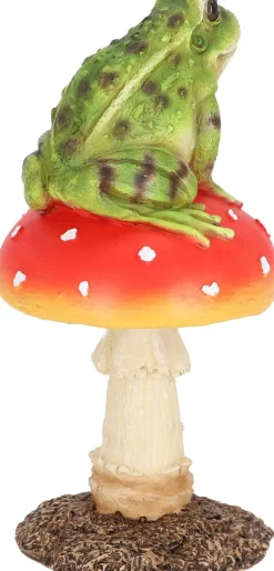 Champignon amanite en polyrésine (Amanite avec grenouille)