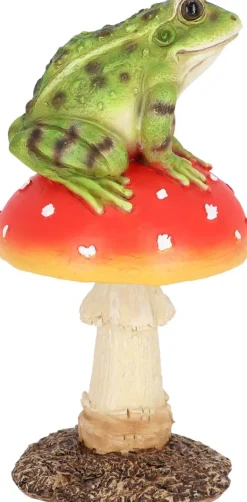 Champignon amanite en polyrésine (Amanite avec grenouille)