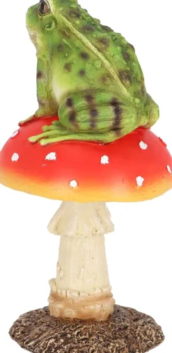Champignon amanite en polyrésine (Amanite avec grenouille)