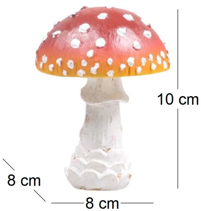 Champignon amanite tue-mouche en résine Forest