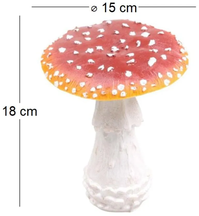 Champignon amanite tue-mouche en résine Forest (15 x 15 x 18 cm)