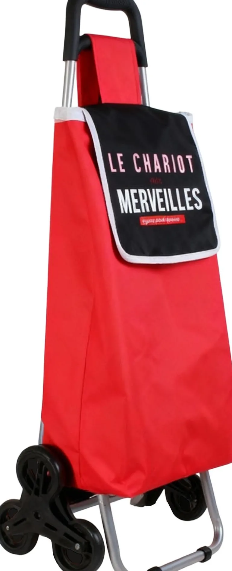 Chariot shopping en polyester 6 roues (Rouge)