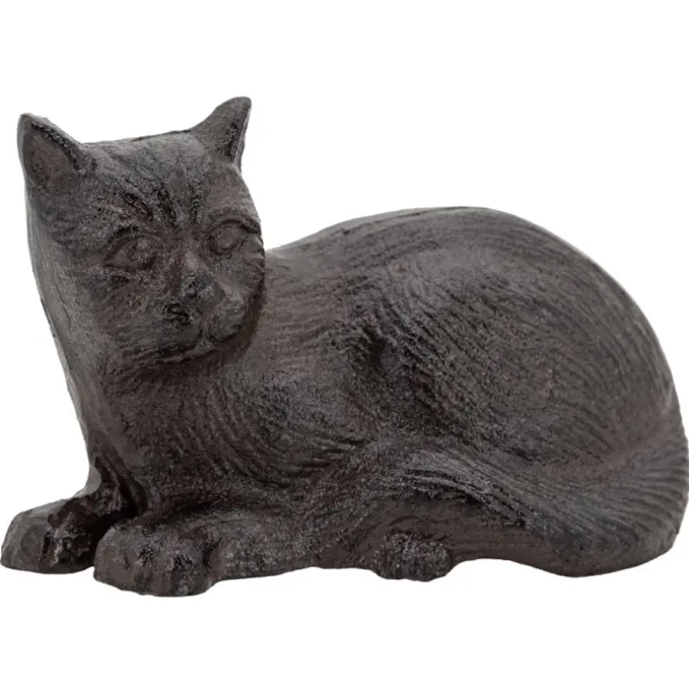 Chat décoratif en fonte