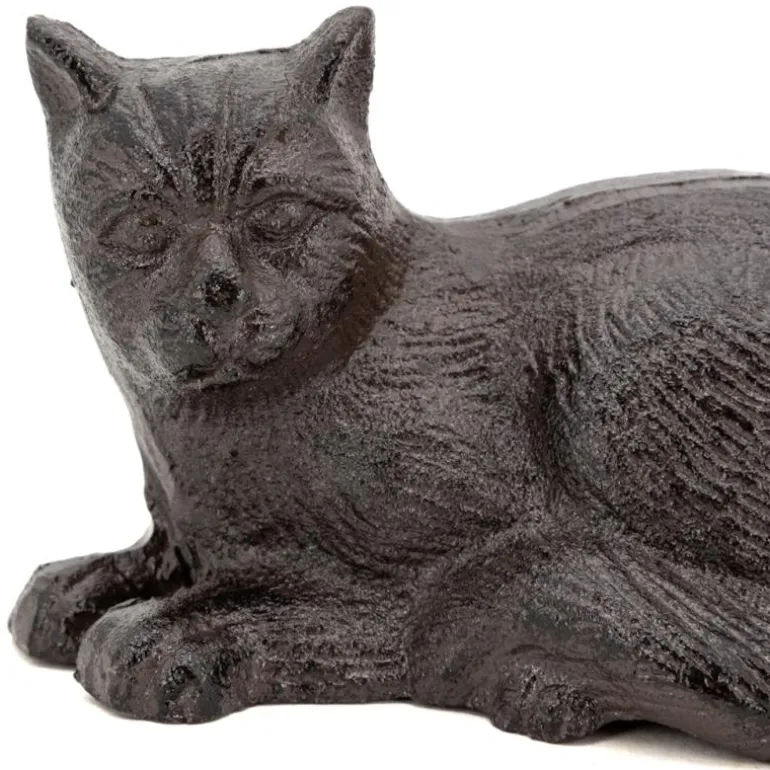 Chat décoratif en fonte