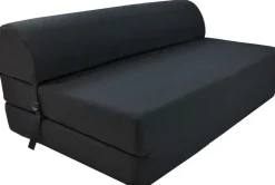 Chauffeuse double unie en coton (Noir)