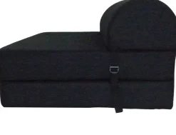 Chauffeuse double unie en coton (Noir)