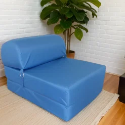 Chauffeuse en tissu enduit Seattle (Bleu)