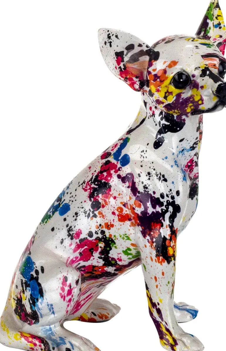Chihuahua en résine Graffiti (Tâches de peinture)