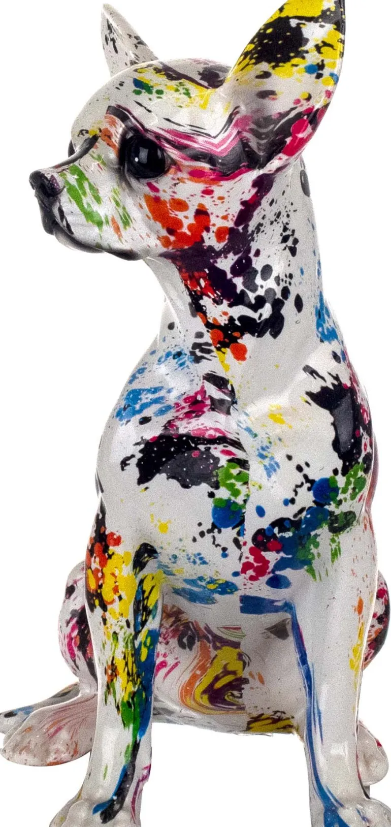 Chihuahua en résine Graffiti (Tâches de peinture)