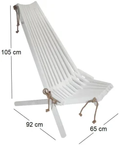 Chilienne en bois EcoChair (Pin blanc)