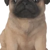Chiot carlin en résine 16 cm