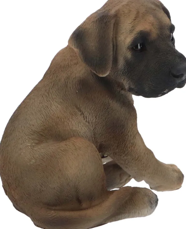 Chiot dogue allemand assis en résine