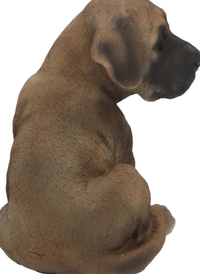 Chiot dogue allemand assis en résine