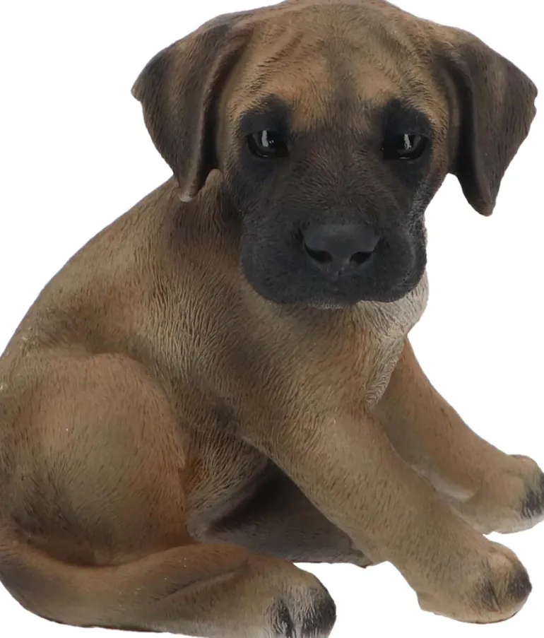 Chiot dogue allemand assis en résine
