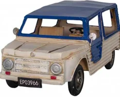 Citroen Mehari en fer blanc et bleu