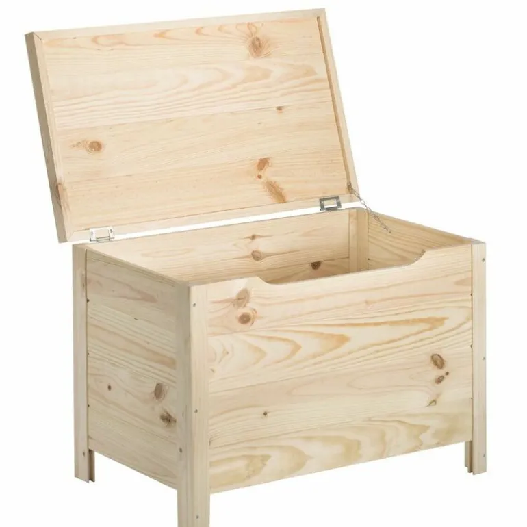 Coffre de rangement en pin 85L