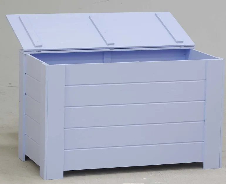 Coffre de rangement en pin 77 x 40 x 50 cm (Bleu)