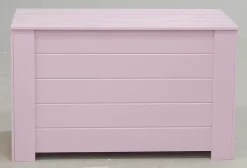 Coffre de rangement en pin 77 x 40 x 50 cm (Rose)