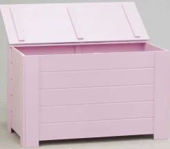 Coffre de rangement en pin 77 x 40 x 50 cm (Rose)