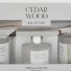 Coffret 2 bougies parfumée et diffuseur 50ml (Senteur Bois de cèdre )