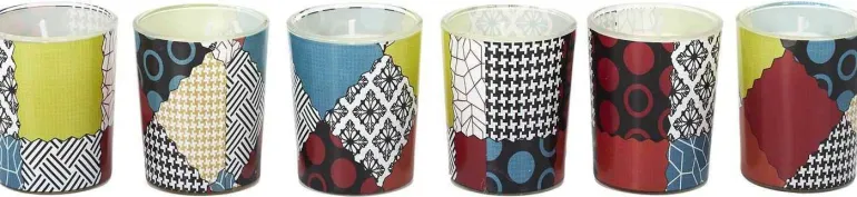 Coffret de 6 bougies parfumées Patchwork