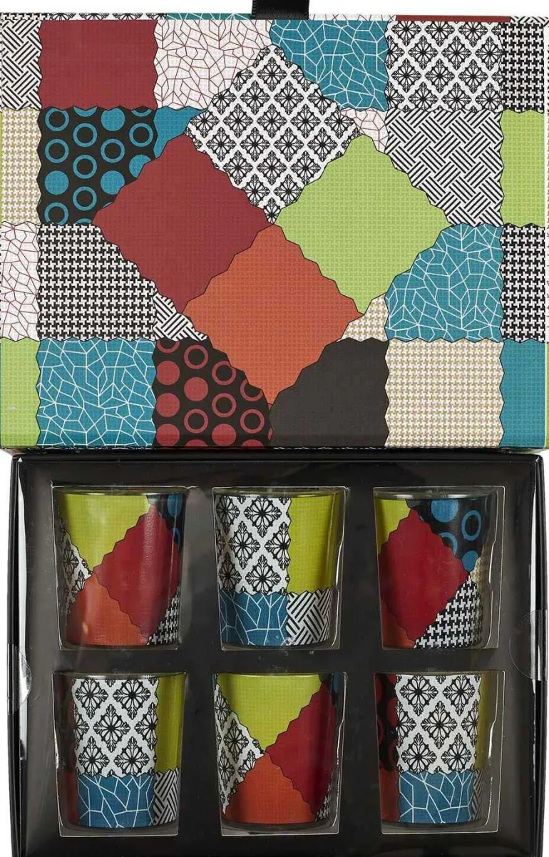 Coffret de 6 bougies parfumées Patchwork