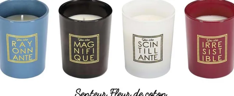 Coffret de 4 bougies senteur fleur de coton You are
