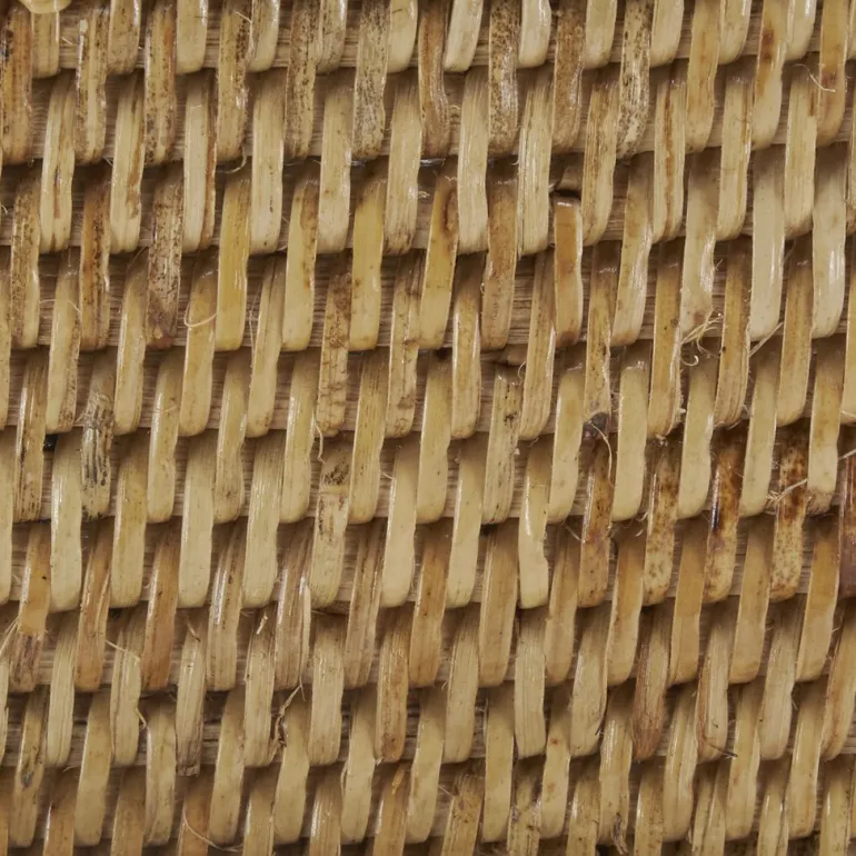 Coffret rectangulaire en rotin naturel