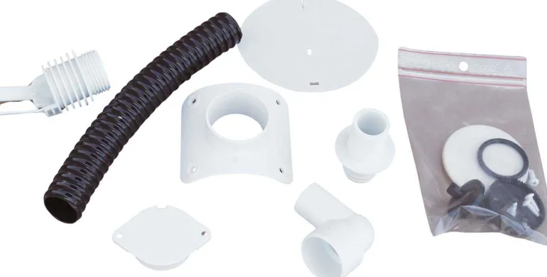 Collecteur d'eau blanc pour gouttière circulaire (Pour descente circulaire 100 mm)