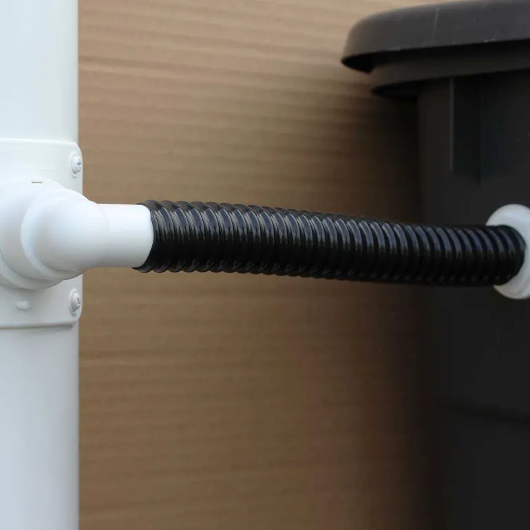 Collecteur d'eau blanc pour gouttière circulaire (Pour descente circulaire 80 mm)