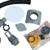 Collecteur d'eau gris pour gouttière circulaire (Pour descente circulaire 100 mm)