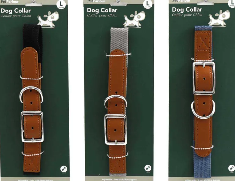 Collier en polyester pour chien (Lot de 3) (L - 53 cm)