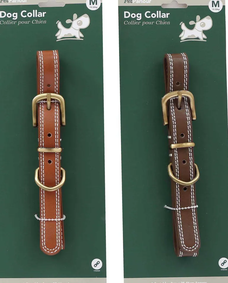 Collier en polyuréthane pour chien (Lot de 2) (M - 46 cm)