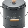 Composteur de cuisine en métal avec filtre et seau en platique (8 litres)