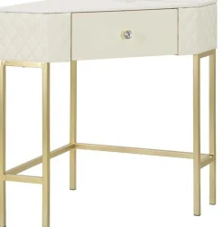 Console d'angle effet matelassé Sharon 84.5 x 60 x 77 cm