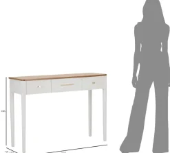 Console en bois avec tiroirs Matera 107 x 37 x 80 cm
