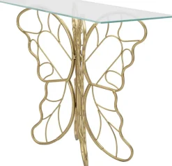 Console en métal doré Butterfly 110 x 40 x 76 cm