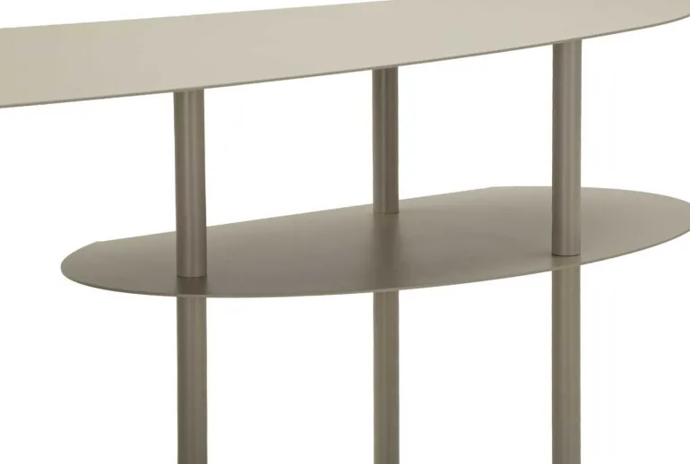 Console en métal Saturn 118 x 34 x 82 cm (Gris)