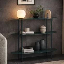Console en métal Saturn 90 x 28 x 81 cm (Vert)