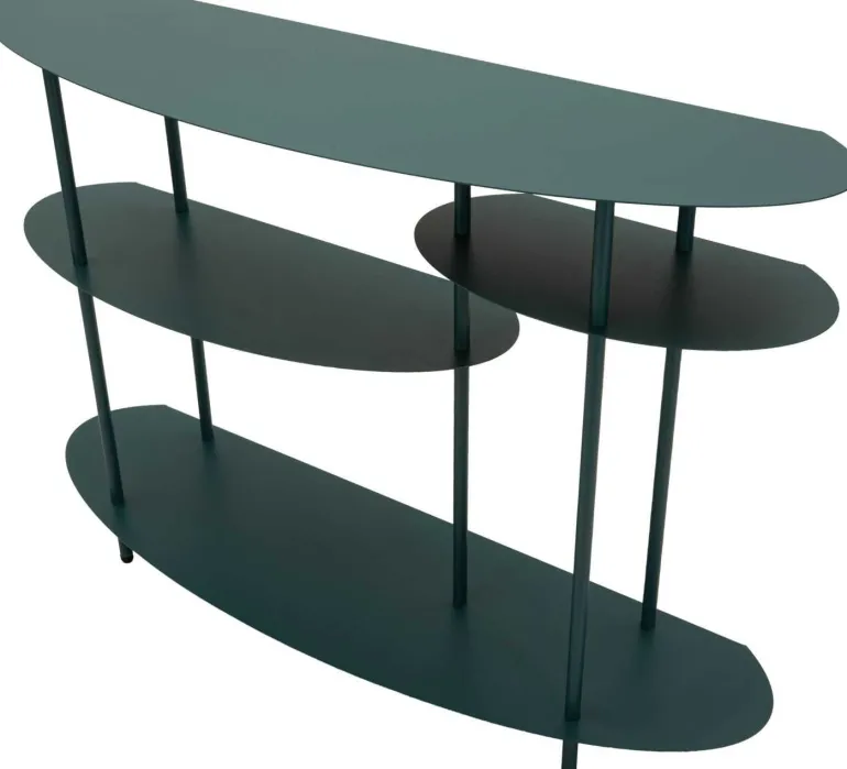 Console en métal Saturn 118 x 34 x 82 cm (Vert)